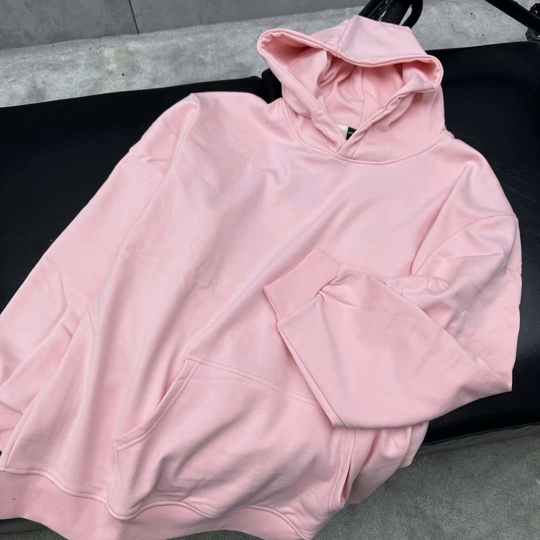 聪明陈 简约纯色糖果色连帽卫衣男女宽松百搭上衣60643