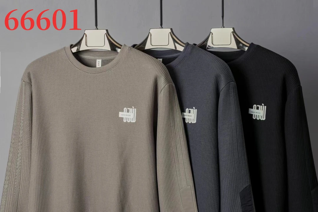 冬季新款加绒弹力卫衣百搭潮流时尚圆领长袖打底衫6601