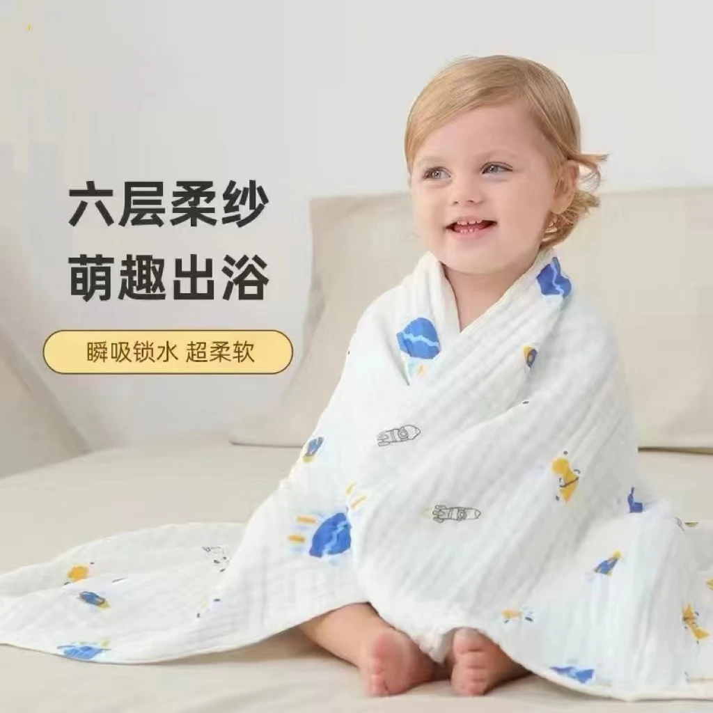 美婴美婴幼儿纱布浴巾新生儿洗澡吸水