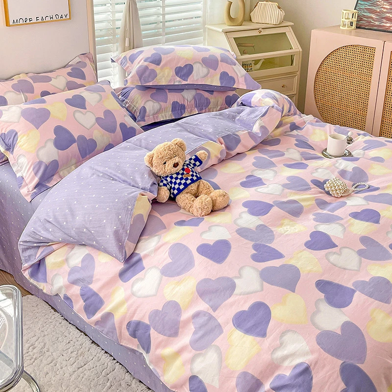 佳小乖纯棉四件套全棉三件套被套床单宿舍单人学生小清新碎花床上