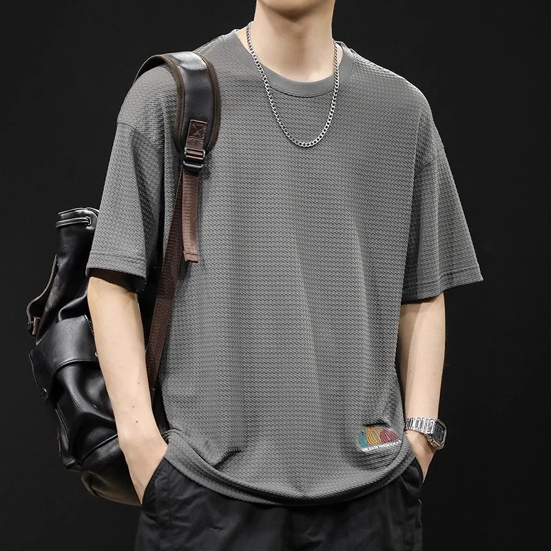 MR.MUDI/穆迪先生速干冰丝短袖t恤男士圆领夏季薄款2025新款宽松