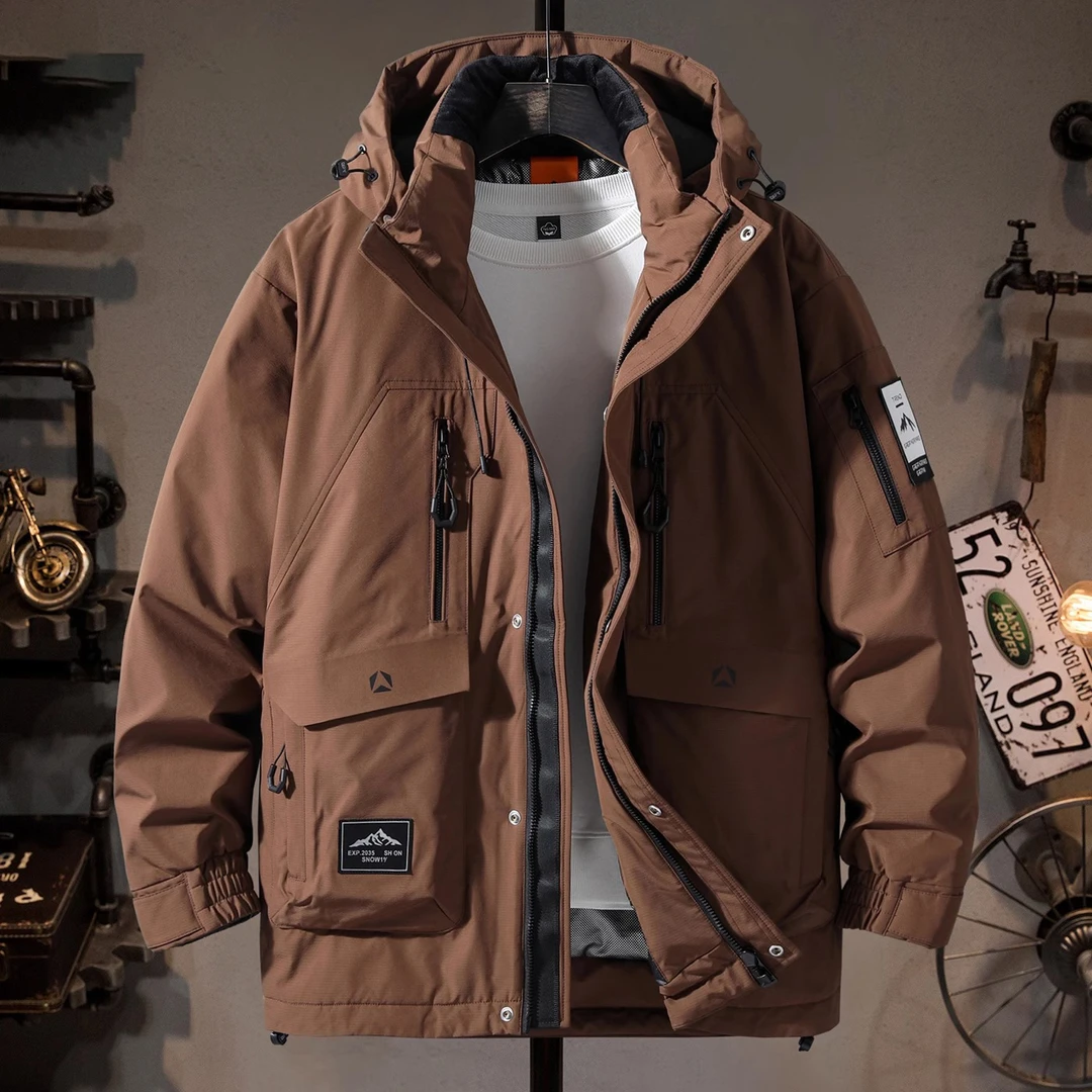 MR.MUDI/穆迪先生复古工装羽绒服男2024冬季新款防风保暖聚热防寒