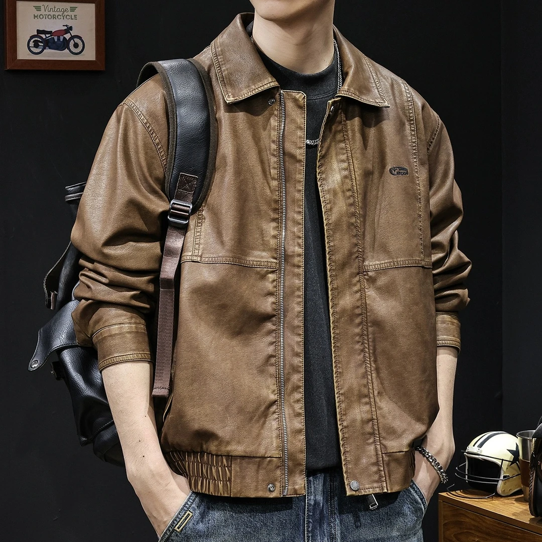 MR.MUDI/穆迪先生高端皮衣外套男秋冬2025新款复古大码高级感机车