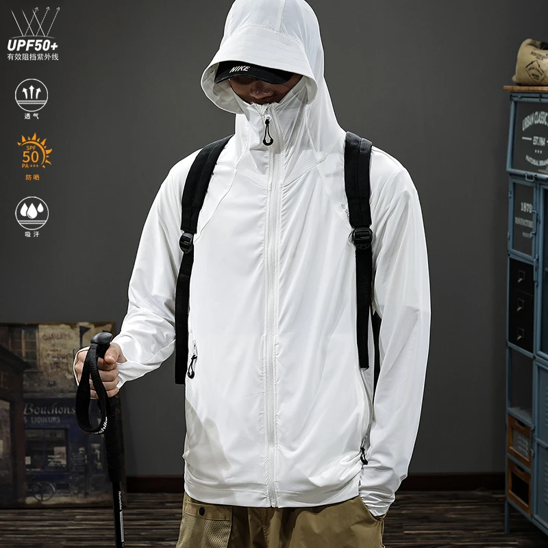 MR.MUDI/穆迪先生夏季轻薄男户外防紫外线大帽檐钓鱼遮阳防晒服