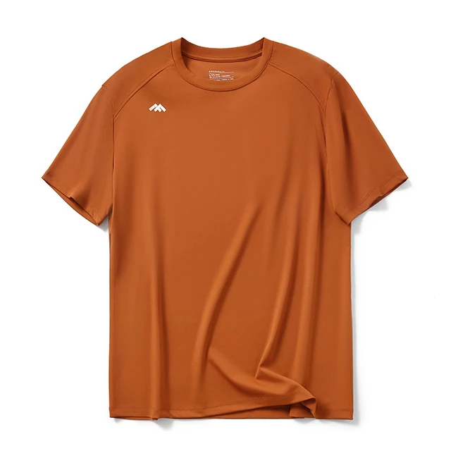 凉感科技！夏季男七色圆领宽松透气舒适凉感纯色绣标短袖T恤GT191