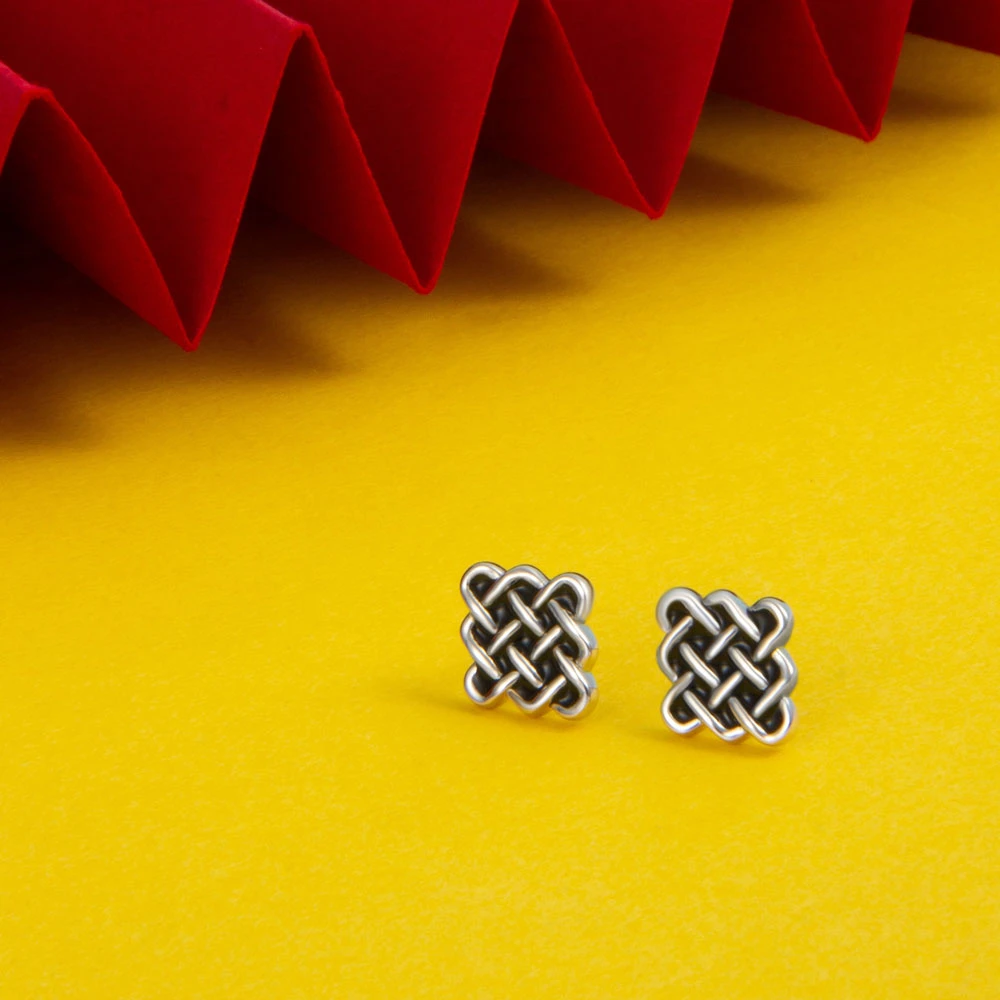 925银耳饰 荣朝【绳结】耳钉耳环简约耳环设计感耳钉女气质个性耳饰