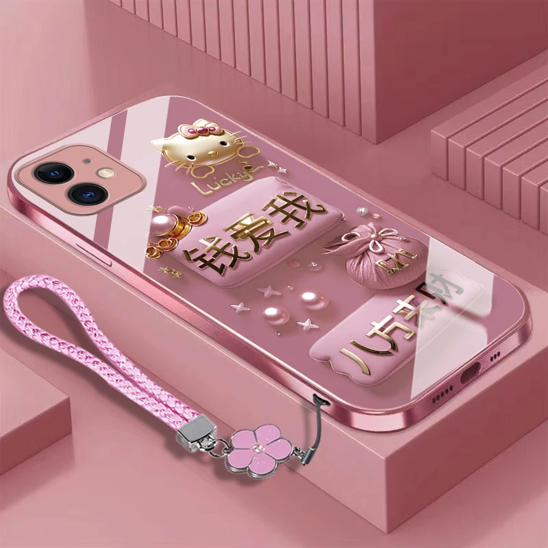 钱爱我苹果11手机壳轻奢金属漆高级感耐脏玻璃壳全包防摔散热新款