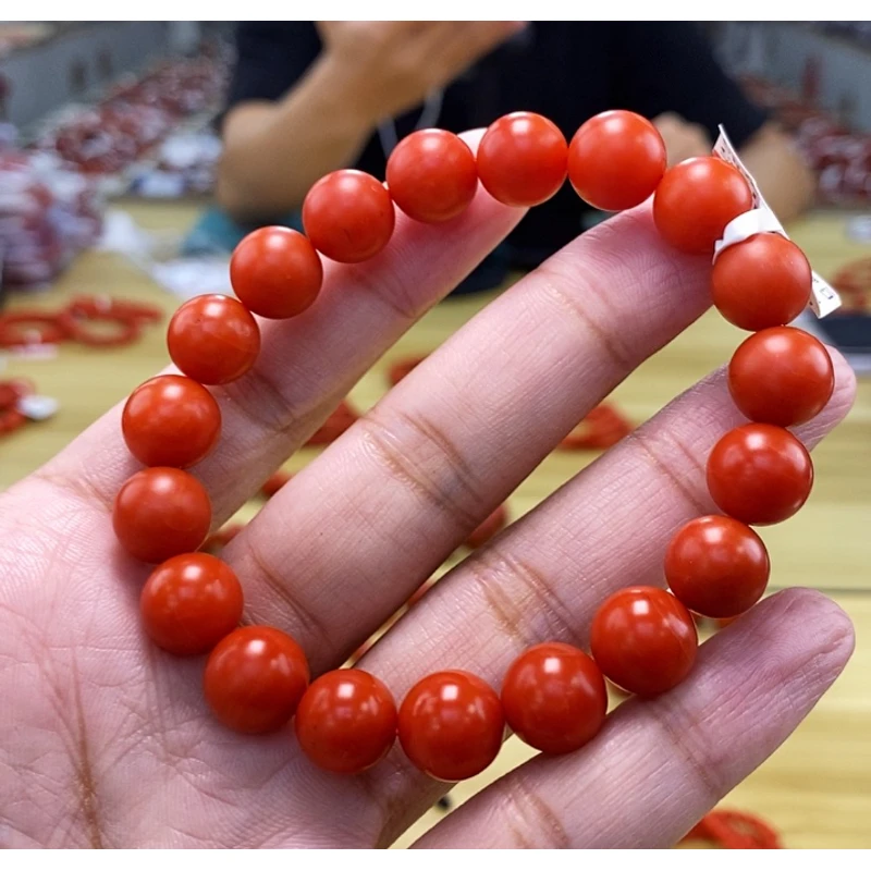 保山南红精品哑光圆珠单圈(云端）11mm 多样性发一