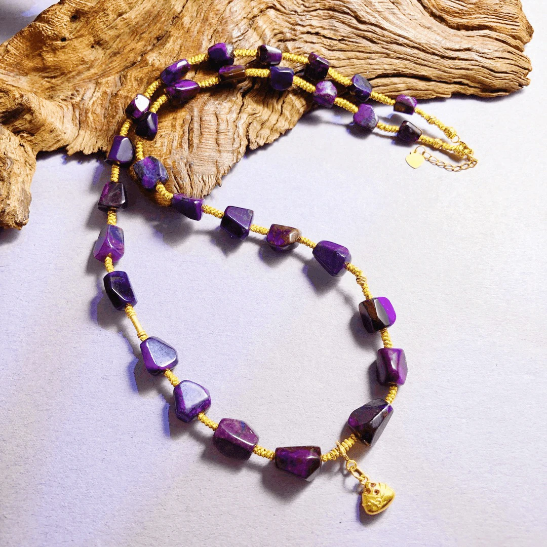 【圣芭黎】18K天然舒俱来项链帝王紫随型项链5多样性发一DD1320