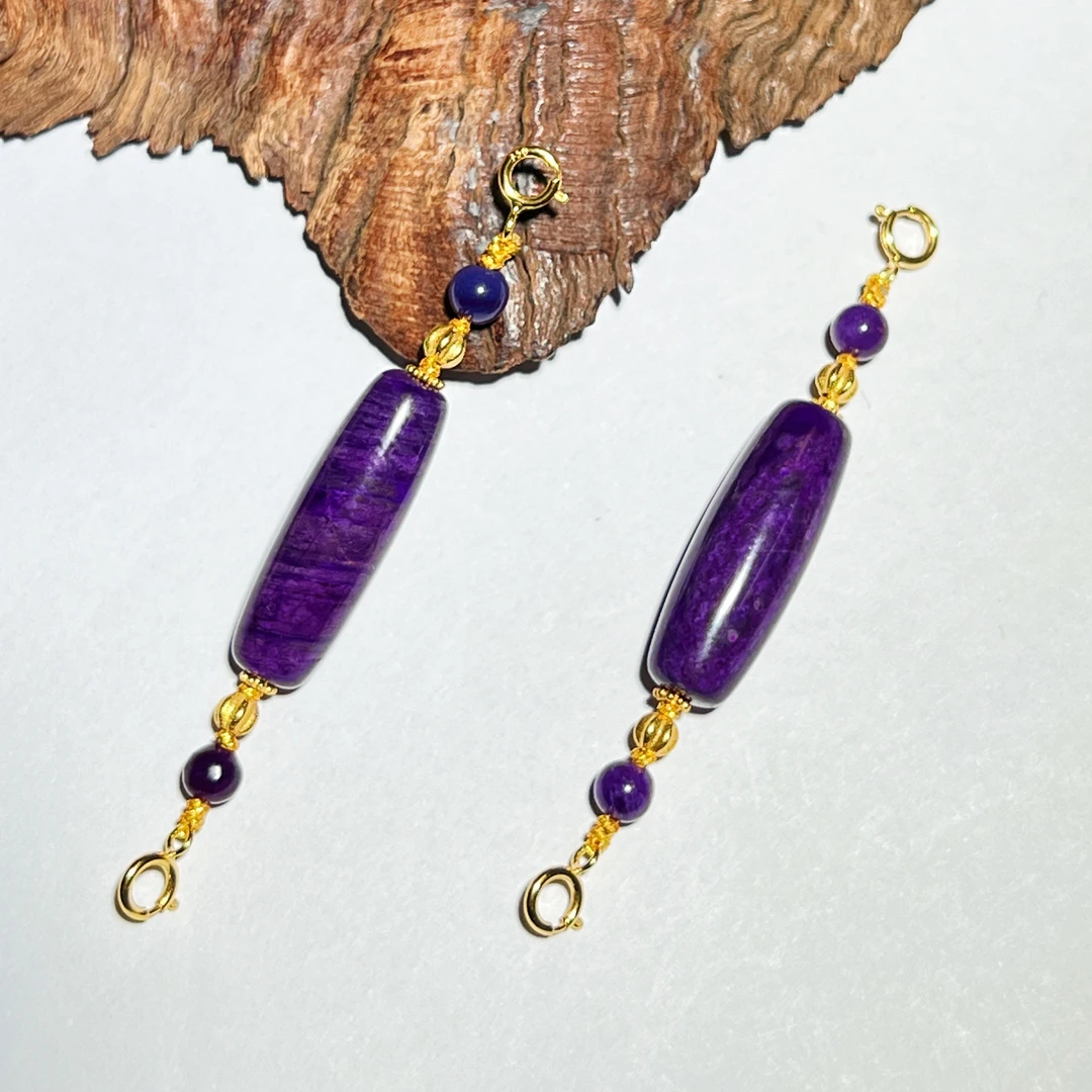 【圣芭黎】天然舒俱来帝王紫艳紫桶珠圆珠18K延长链7多样发一DD848