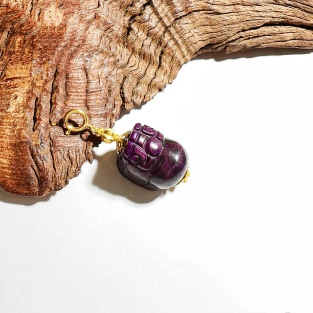 【圣芭黎】天然舒俱来吊坠18k帝王紫貔貅单珠13多样性发一DD839