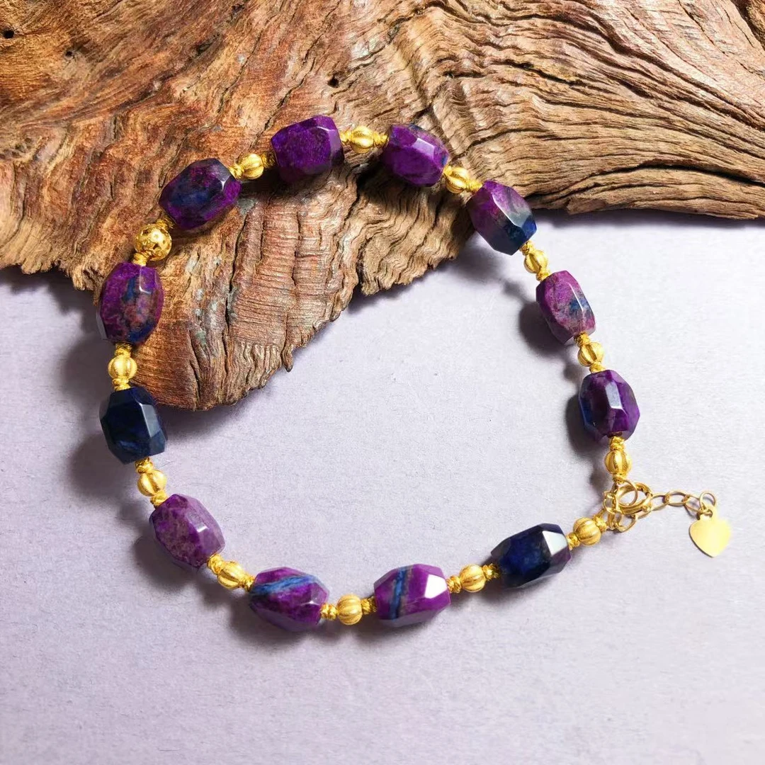 【圣芭黎】天然舒俱来手链幻彩切面5+多样性发一DD1304