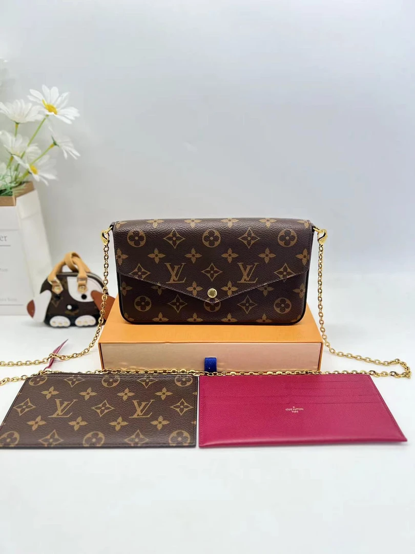 99新 LouisVuitton/路易威登 LV二奢妞妞/98新三合一包/老花