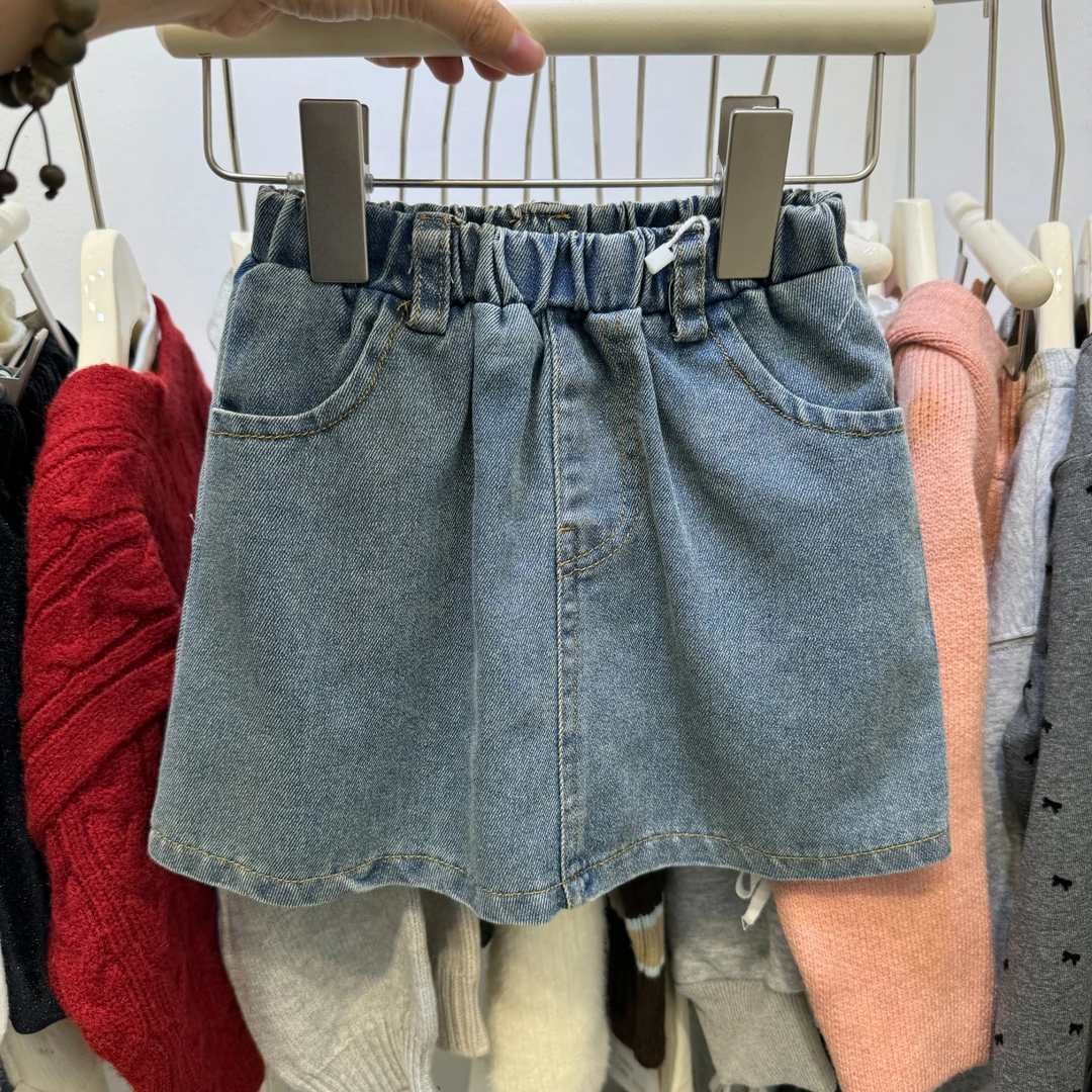 女童秋季新款牛仔裙2024新品半裙百搭洋气韩版水洗牛仔半裙童装