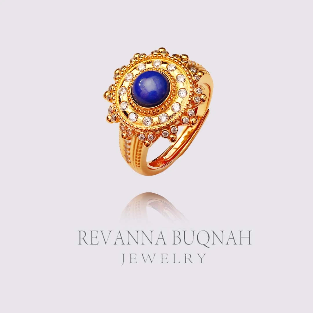 REVANNA沙特原创天然青金石戒指珠宝【考克布 Kawkab】