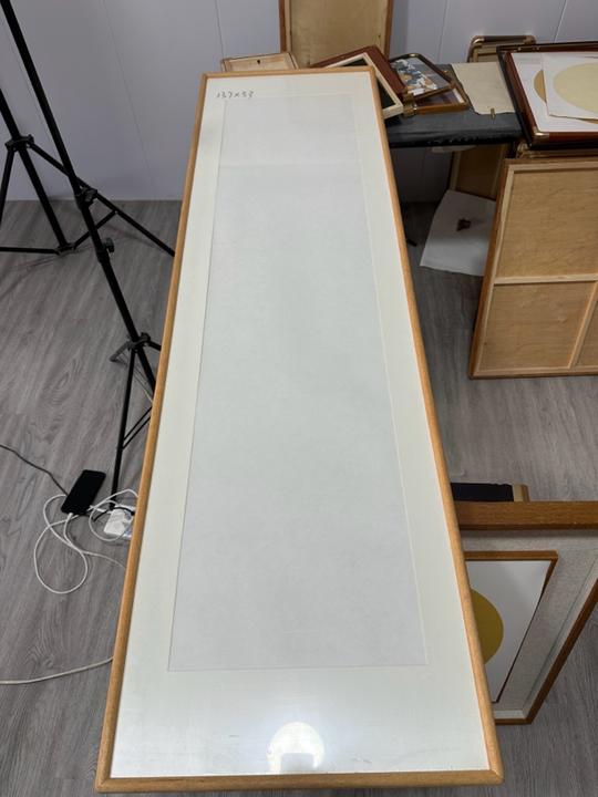 160*45金丝黄檀榫卯框*2 实木背板 有机玻璃 宣纸随机