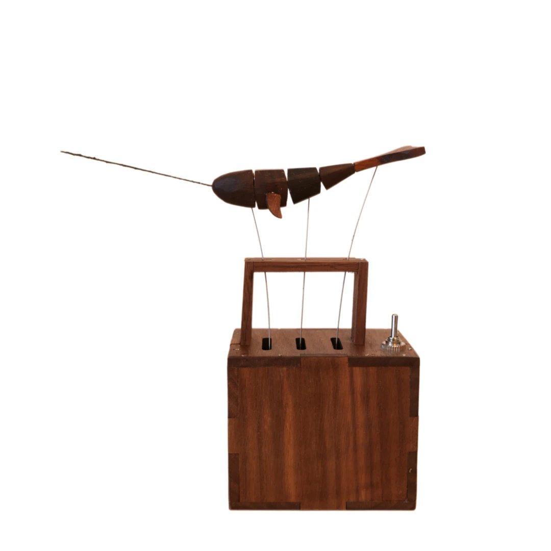 木质机械鲸鱼桌面摆件音乐盒八音盒礼物