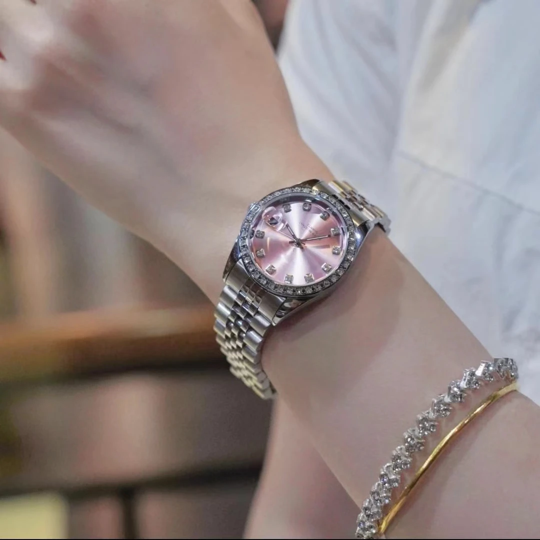 经典日志复古时尚手表轻奢百搭镜面镶嵌精致女士气质小众g02