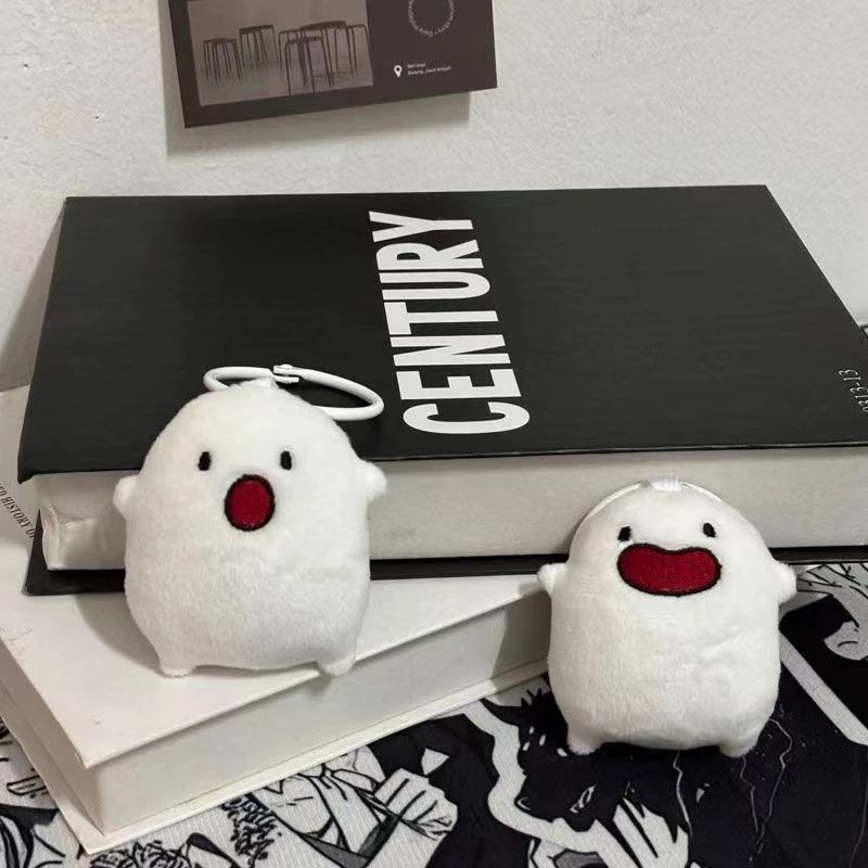 创意哇啦哇啦毛绒公仔钥匙扣可爱软糯团子情侣包包挂件小精灵挂饰
