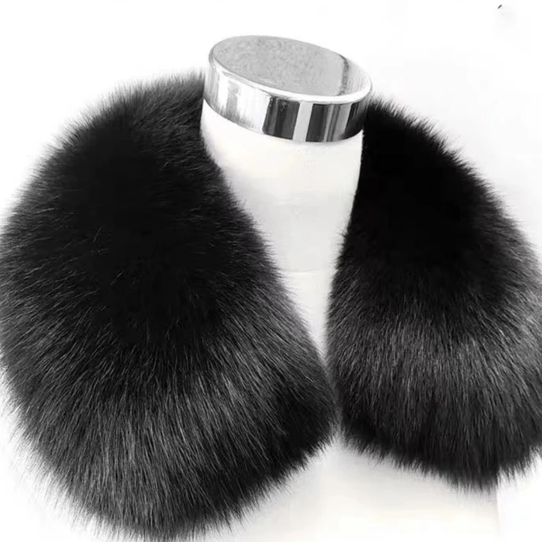 真狐狸毛方领！大衣领（50一55）通用的长度