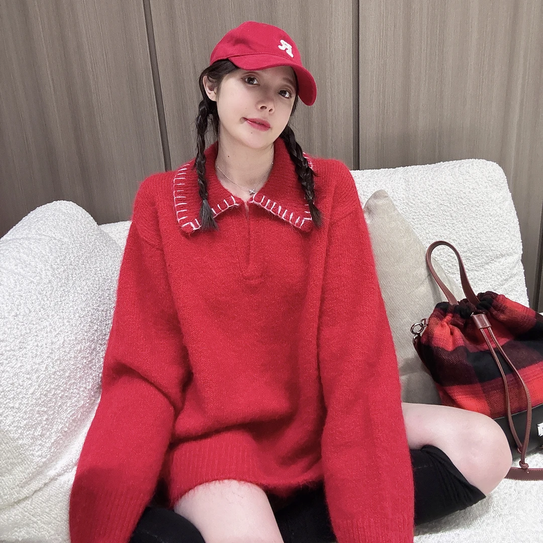 BETTER JOELAY-【新年小夜曲】休闲毛衣复古翻领百搭洋气LL5292