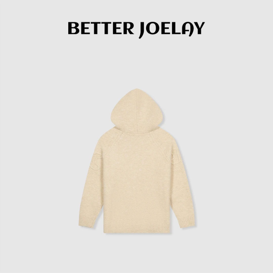 BETTER JOELAY-【缓存温柔】针织开衫连帽毛衣韩版优雅百搭LL5271