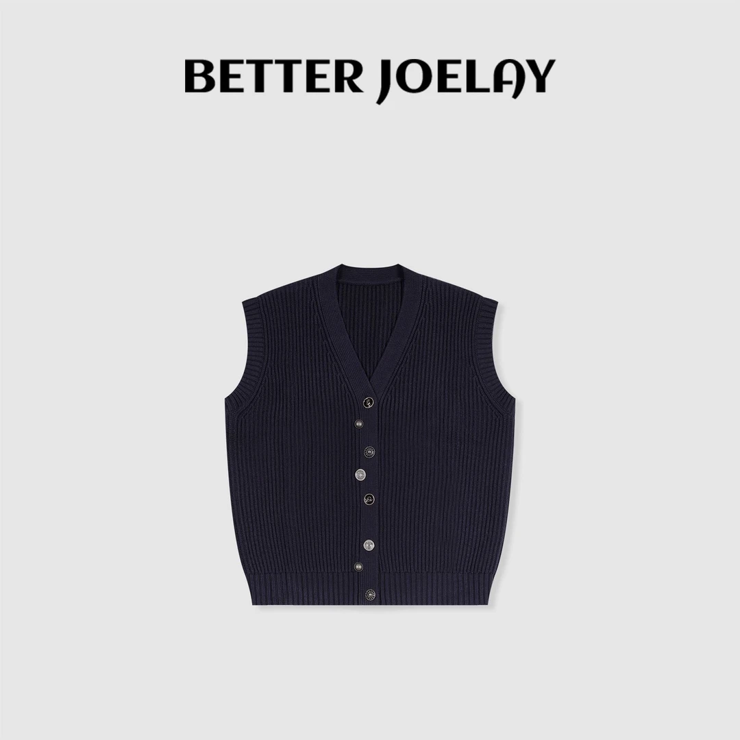 BETTER JOELAY-【英伦马甲】针织马甲开衫气质百搭慵懒韩版LL5012