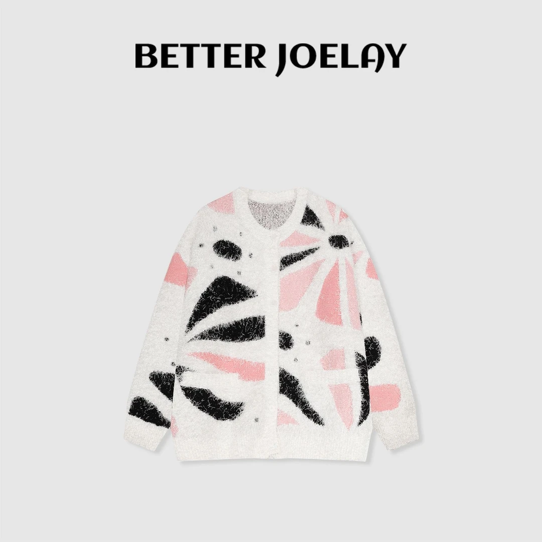 周明星-【五彩花瓣】LL3518款针织毛衣开衫气质百搭洋气慵懒风韩版