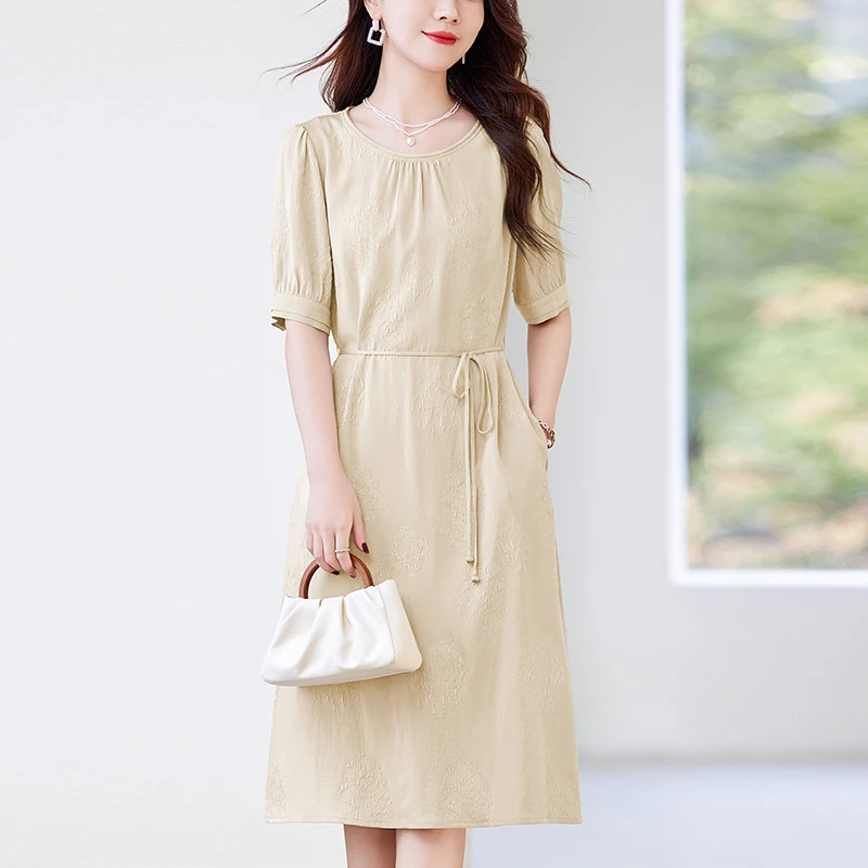 【佳润服饰专属】桑蚕丝真丝气质优雅时尚显瘦女装连衣裙82496858