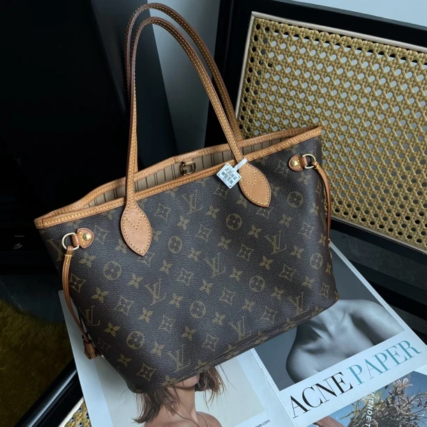 95新 LouisVuitton/路易威登 经典老花单肩手提NF小号