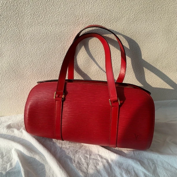 95新 LouisVuitton/路易威登 红色水波纹单肩手提30巴比龙