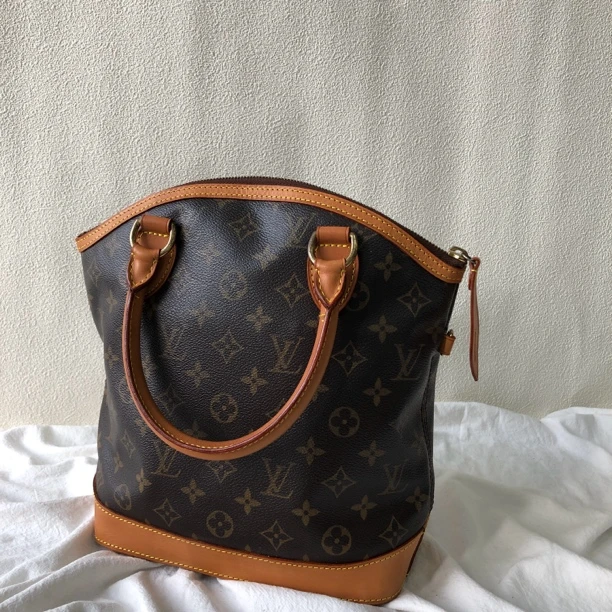 95新 LouisVuitton/路易威登 经典老花手提包lockit贝壳包单肩