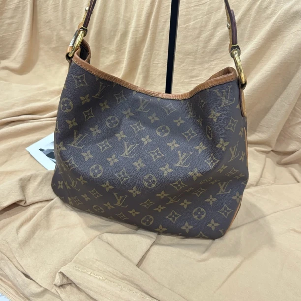95新 LouisVuitton/路易威登 中古老花小号delighful单肩包垃圾袋
