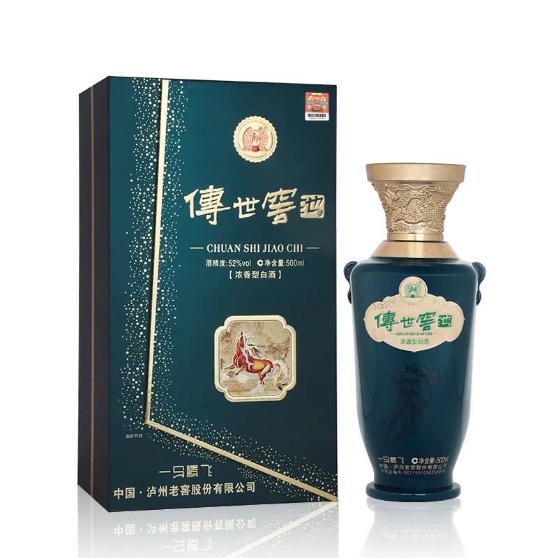 LUZHOU/泸州老窖股份公司 传世窖池一马腾飞白酒 6瓶 墨韵52度500