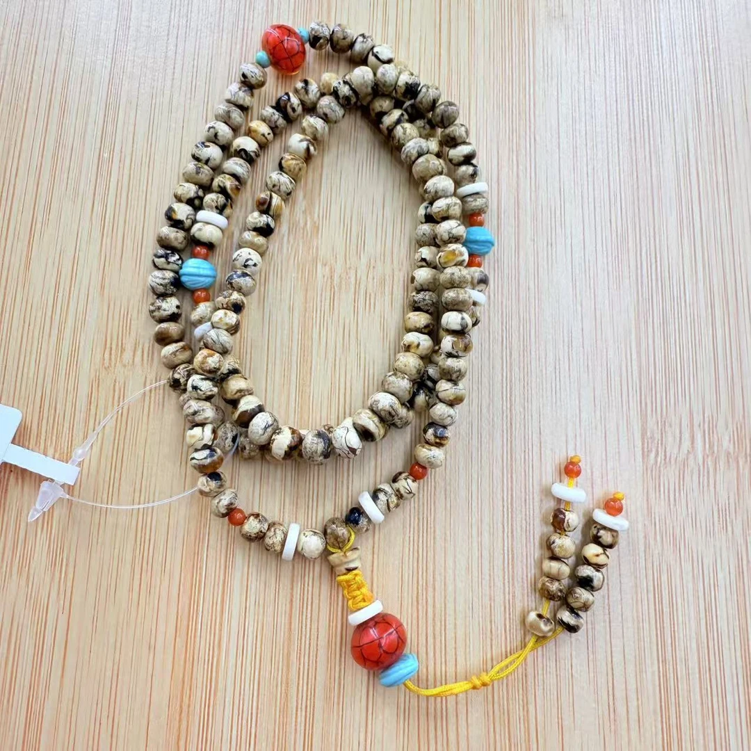 抚顺琥珀5+干白花108项链（百搭百配，单带叠搭。多样性发货）