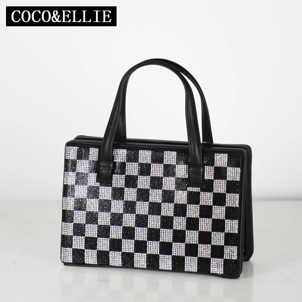 COCO&ELLIE棋盘格手提包