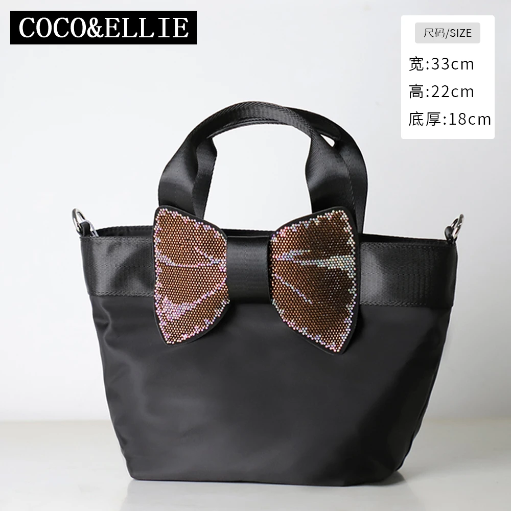 蝴蝶结菜篮子防泼水斜挎手提包A3113