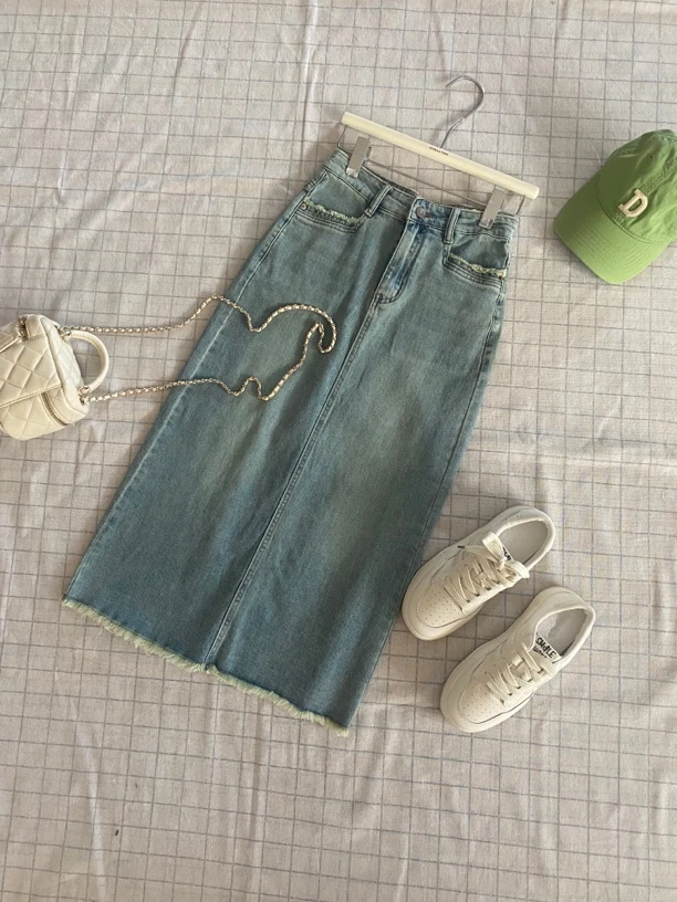 9269女装韩版时尚百搭牛仔半身裙