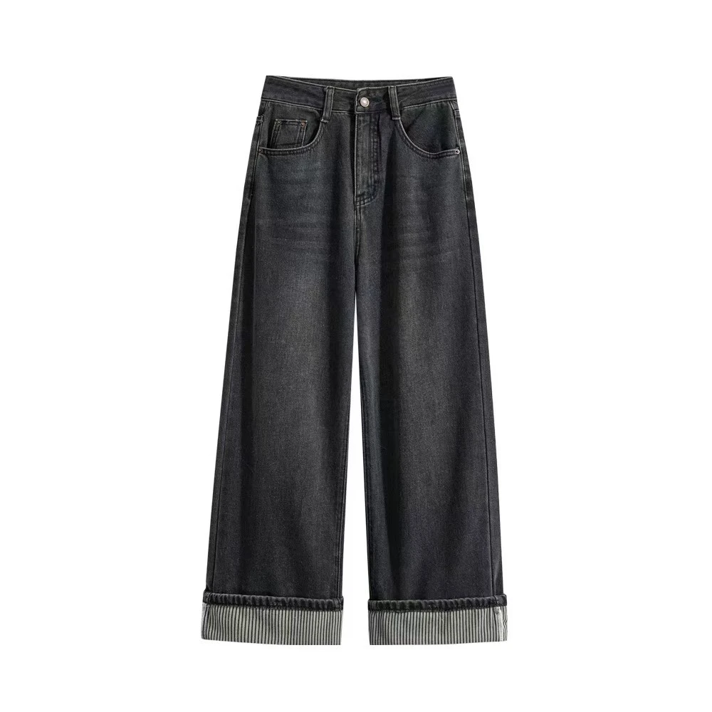 5853-1女装韩版时尚百搭牛仔裤