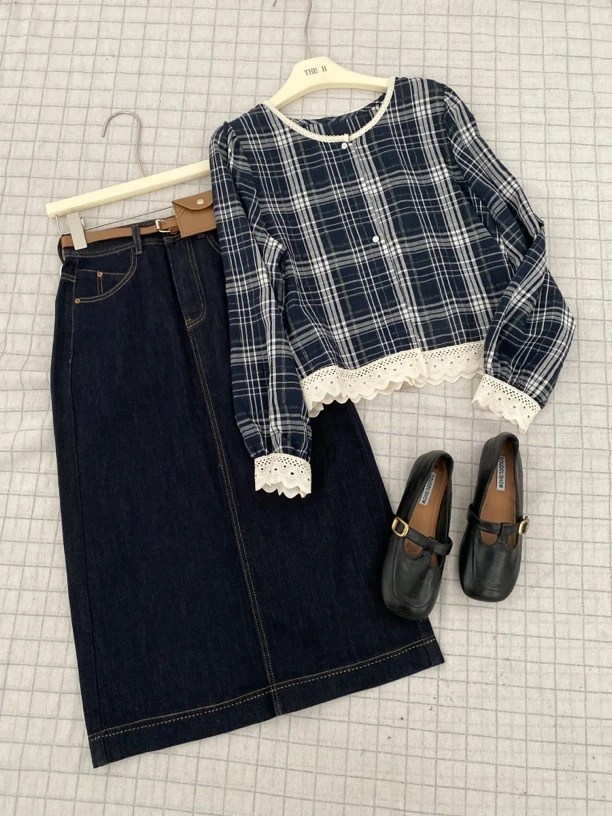 9332女装韩版显瘦百搭牛仔半身裙