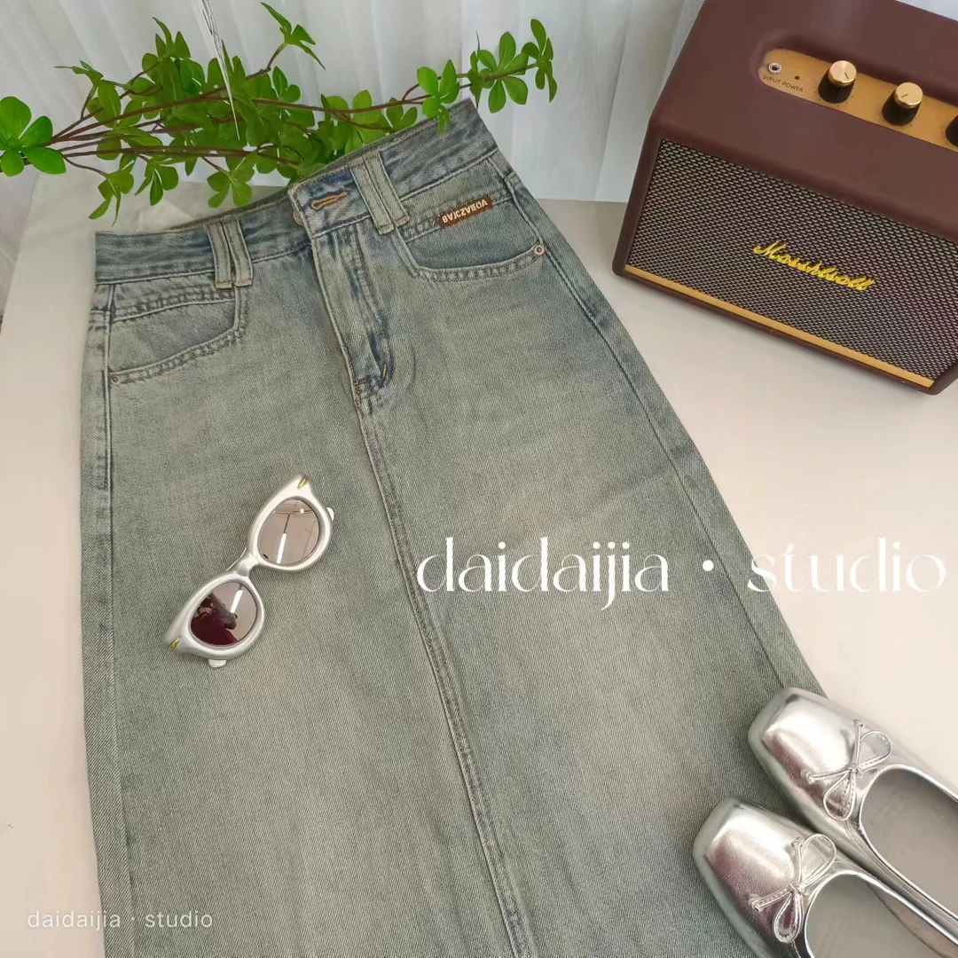 9226女装韩版时尚百搭牛仔半身裙