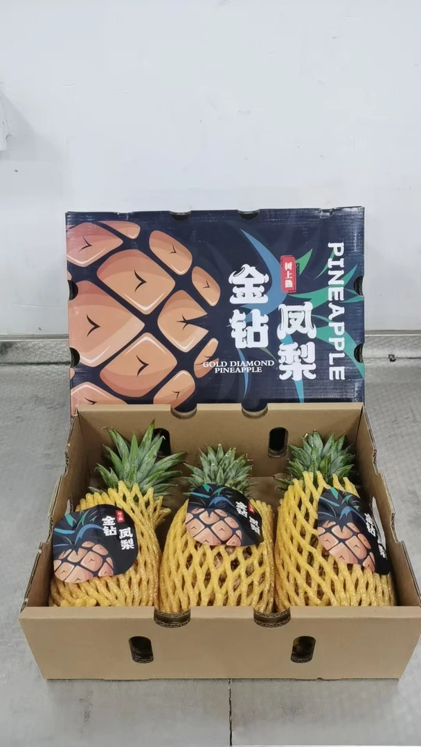 金钻凤梨 新鲜甜蜜多汁无眼 带箱6斤左右