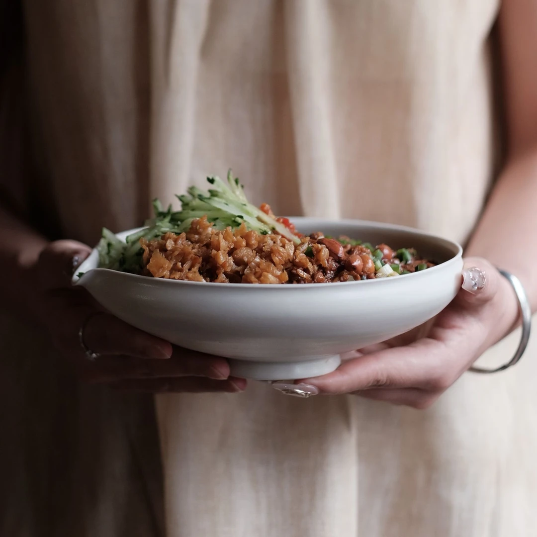 灵源山房圆梦系列餐具  有嘴小深盘