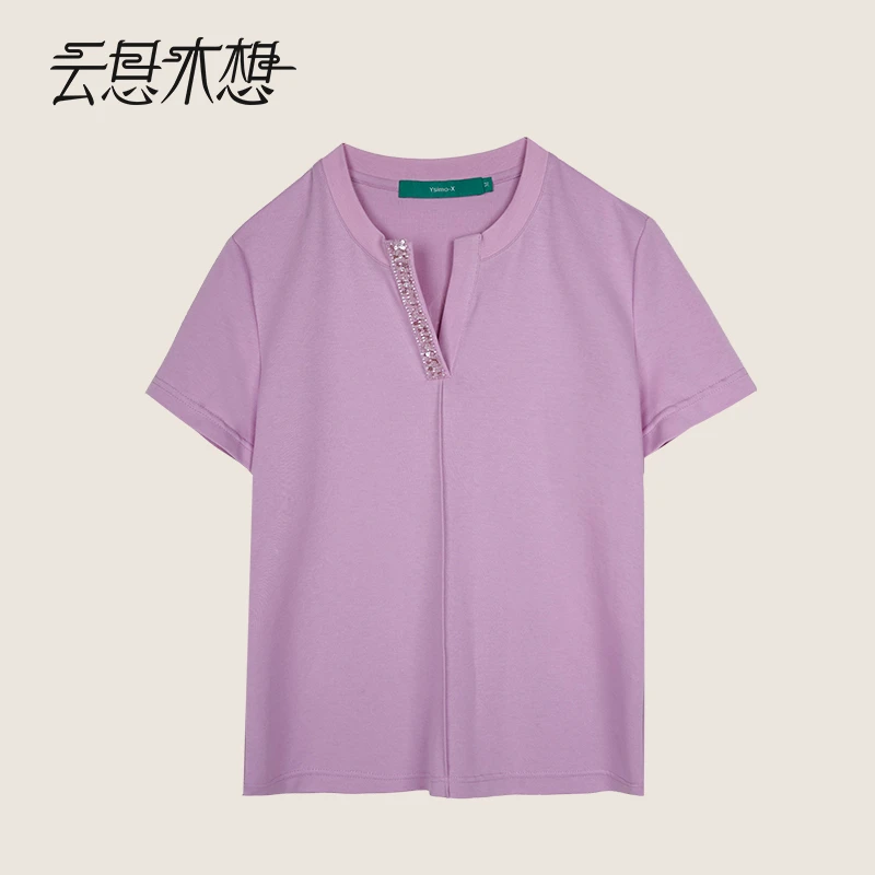 Ysimo-X云思木想新中式2024夏季新款百搭舒适T恤11678