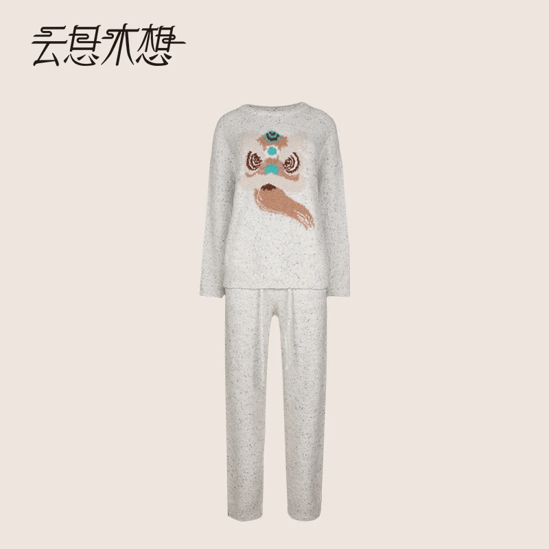 Ysimo-X云思木想 醒狮欢舞 提花软糯保暖家居服套装12942&12951