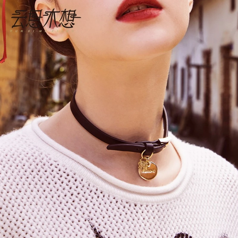 合金项链 云思木想国风雕刻潮流金属项圈配饰女56003