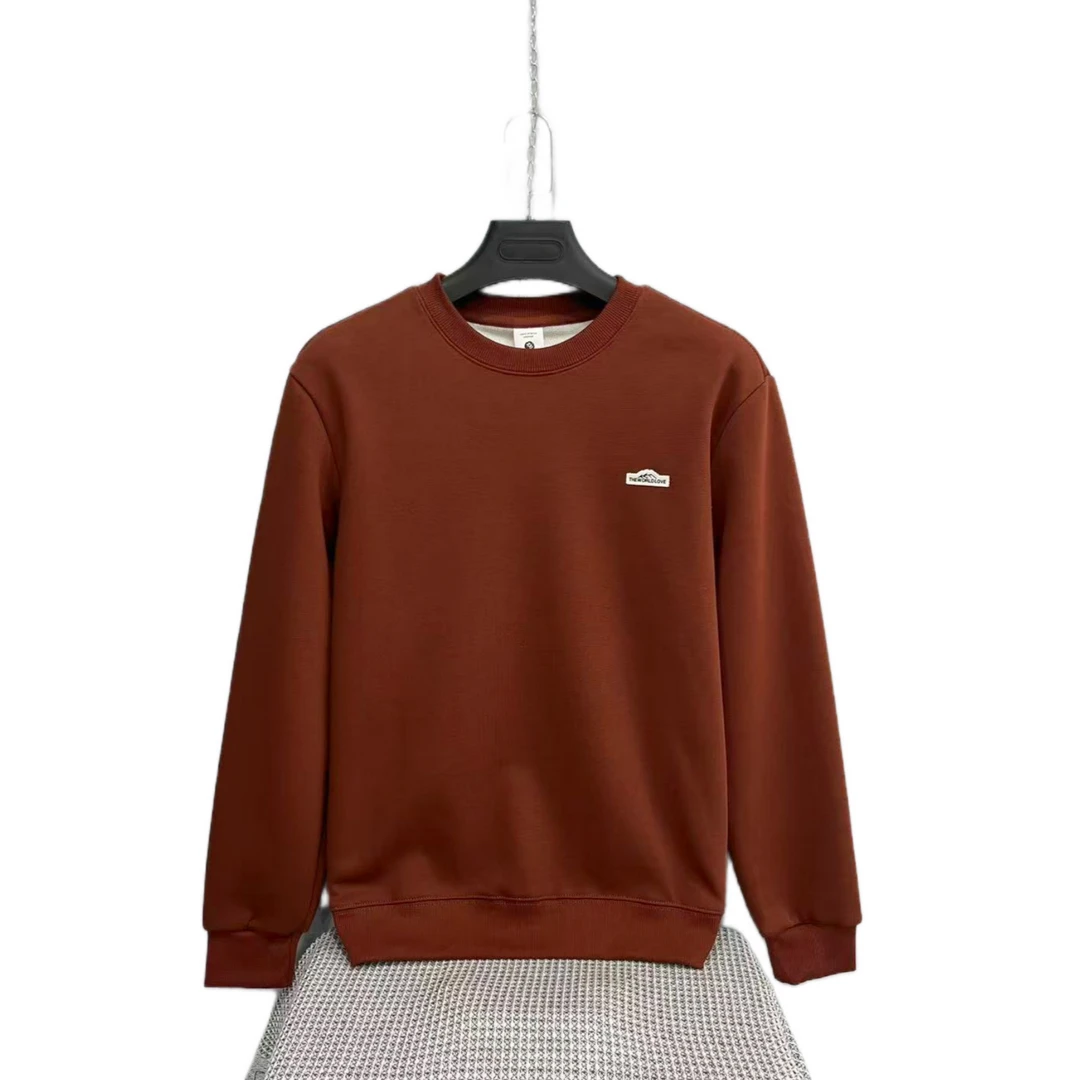 802  男士  纯色  简约  字母标  舒适  加绒  卫衣