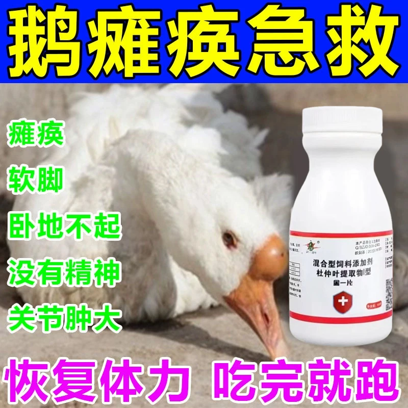 鹅腿瘸鹅病专用药浆膜炎瘫痪鸡鸭鹅无力站不稳急救一片活怪病清消