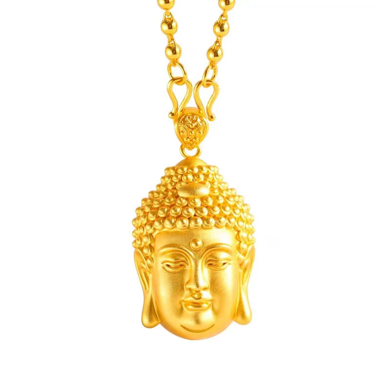 合金吊坠 亮面佛头吊坠手工百搭时尚