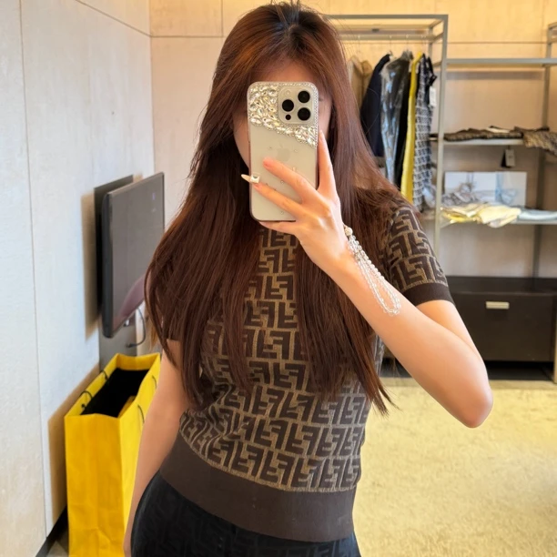 全新未使用 FENDI/芬迪 新款老花针织半袖